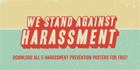 Harassment Prevention Posters Inspired Elearning Resources