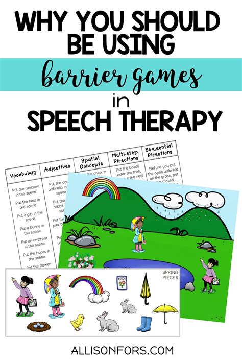 Why You Should Be Using Barrier Games In Speech Therapy Artofit