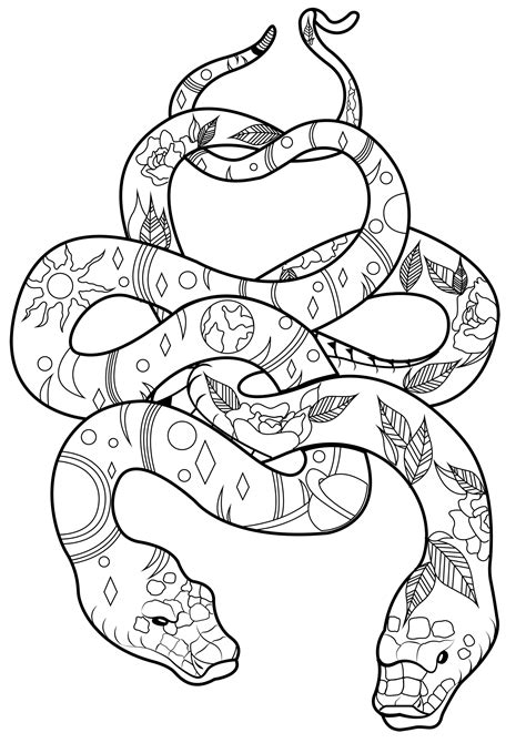 Printable Snake Coloring Pages