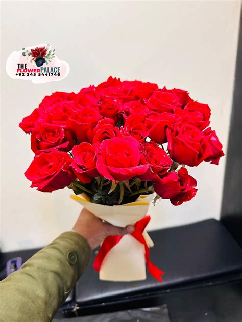 Classic Red Rose Bouquet - The Flower Palace