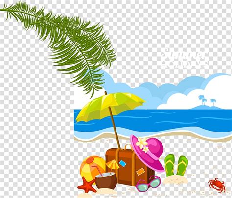 Holiday Summer Vacation Beach Transparent Background PNG Clipart