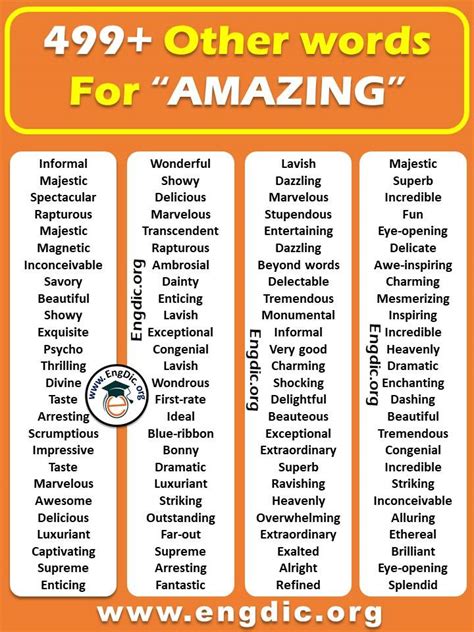 500 Synonyms Of Amazing Another Word For Amazing Engdic