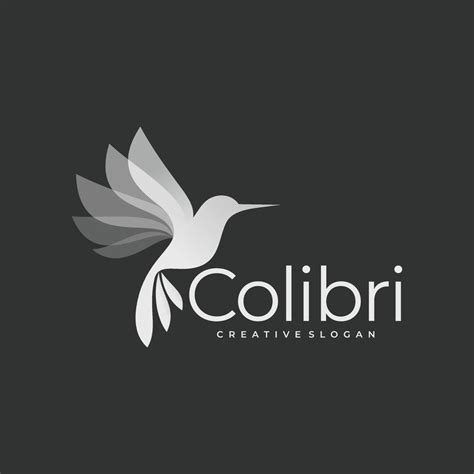 Resumen Colorido Colibr Colibri P Jaro Logo L Nea Contorno Monoline