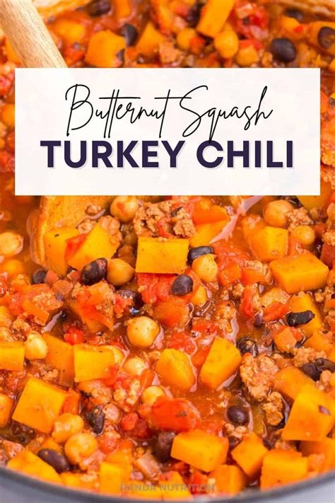 Butternut Squash Turkey Chili Recipe