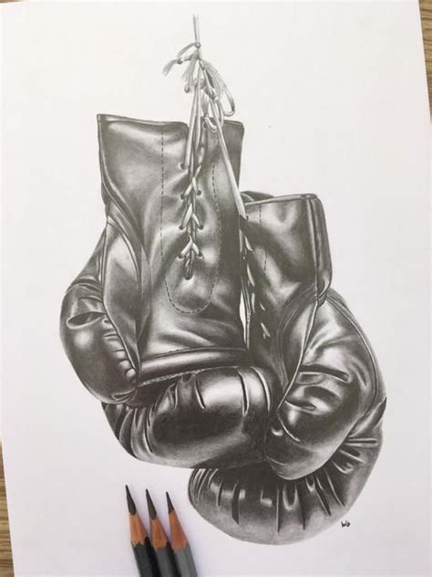 Boxing Gloves Pencil Drawing Art Boxing Tattoos Boxing Gloves Tattoo