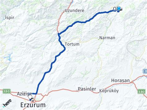 Oltu Bah Ecik Erzurum Teknik Niversitesi Aras Ka Km Yol Tarifi