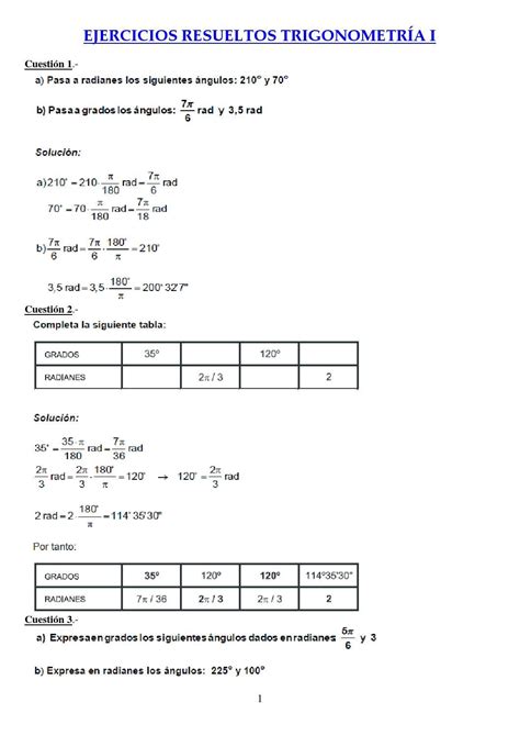 Ejercicios Resueltos Trigonometria I By Anamart Issuu