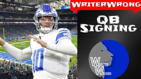 Detroit Lions Sign Backup Qb Sudfeld Returns Youtube