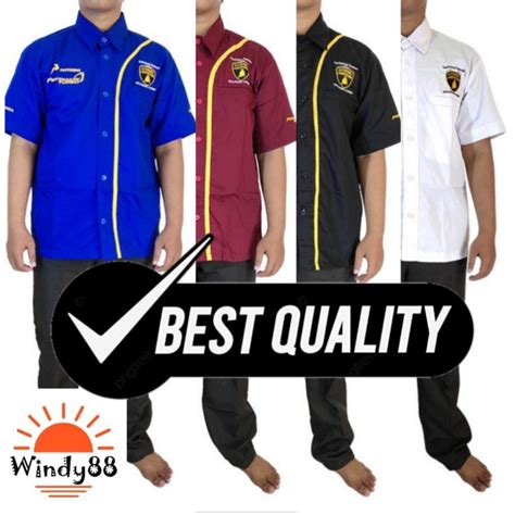 Jual Seragam Staff SPBU Baju Pertamax Turbo Pertamina Kemeja Biru Hitam