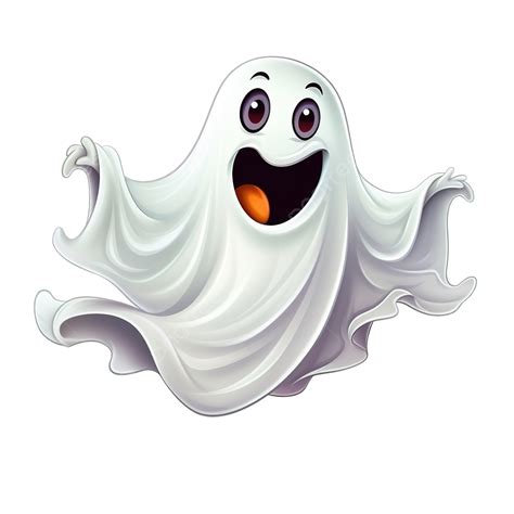 Funny Halloween Ghost, Cartoon Character Illustration, Halloween ...