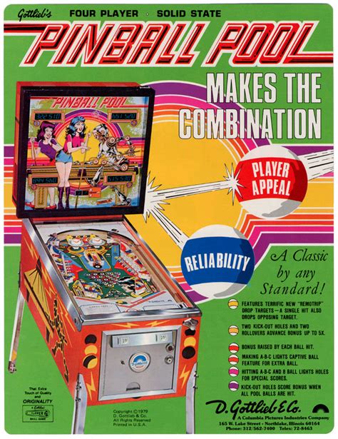 The Arcade Flyer Archive Pinball Machine Flyers Pinball Pool Gottlieb