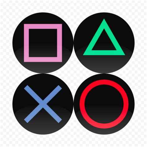 Sony PlayStation Controller Buttons Icons HD PNG | Playstation ...