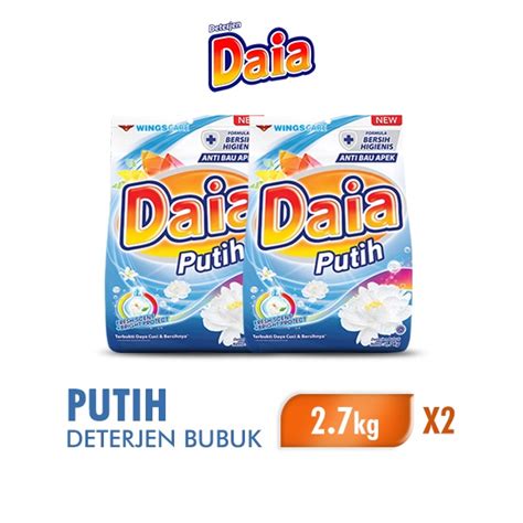 Jual Daia Powder Detergent Putih Bag 2 X 2 7 Kg Shopee Indonesia