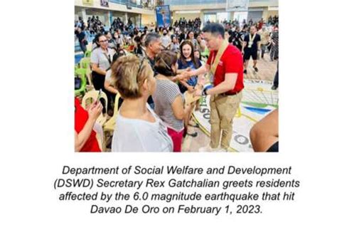 Secretary Gatchalian Leads Aid Distribution In Davao De Oro Journal