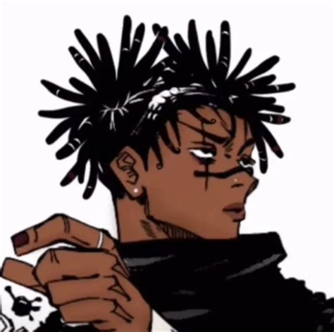 Black Anime Boy PFP Dreads