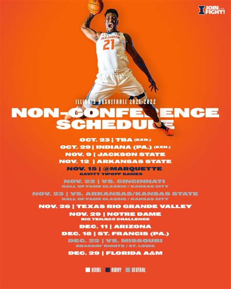 Mbb Illini Release 2021 22 Non Conference Schedule Orangeandbluenews