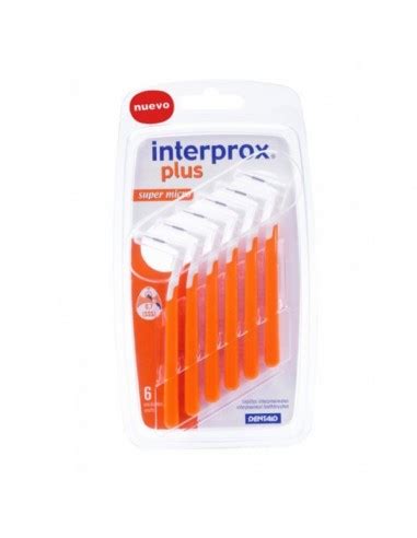 INTERPROX SUPER MICRO CEPILLO INTERDENTAL RECTO NARANJA 0 7 6 UNIDADES