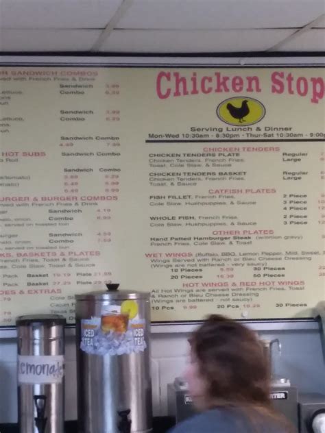 Menu at Chicken Stop Inc restaurant, Lanett, S Phillips Rd