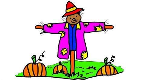 How To Draw Scarecrow Drawing Easy Scarecrow Drawing For Beginners Step