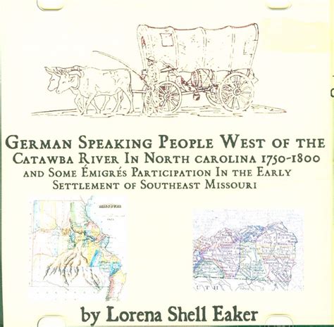 German Speaking People West Of The Catawba River In North Carolina 1750