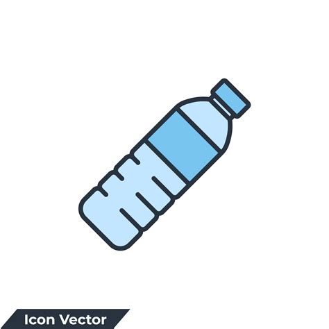 Water Bottle icon logo vector illustration. Plastic bottle symbol template for graphic and web ...