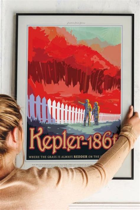 Kepler 186f Poster 2016 Nasajpl Space Print