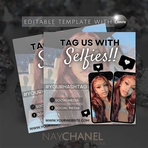 Selfie Tag Flyer Tag Us Flyer Selfie Flyer Tag Us In Your Selfie Hair