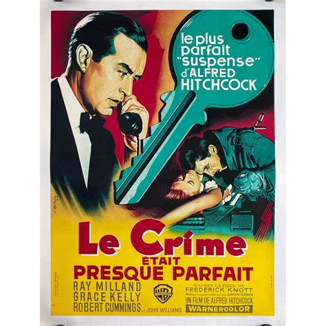 Affiche de film entoilée française de LE CRIME ETAIT PRESQUE PARFAIT