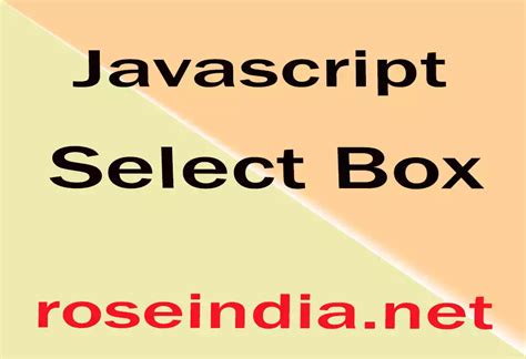 Select Box Validation In Javascript