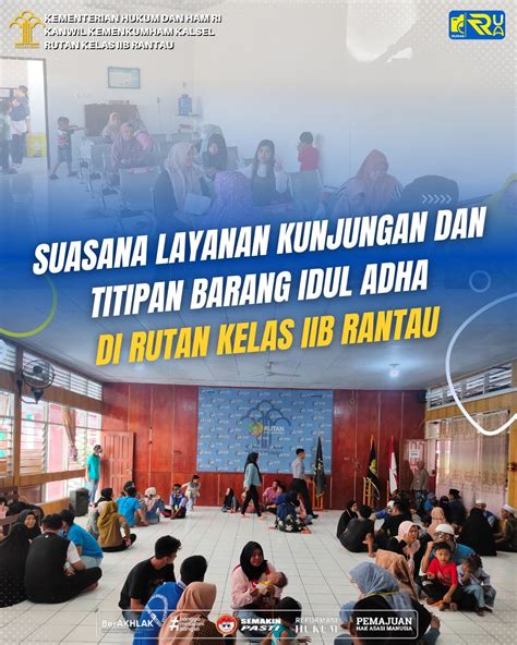 Suasana Layanan Kunjungan Dan Titipan Barang Idul Adha Di Rutan Kelas