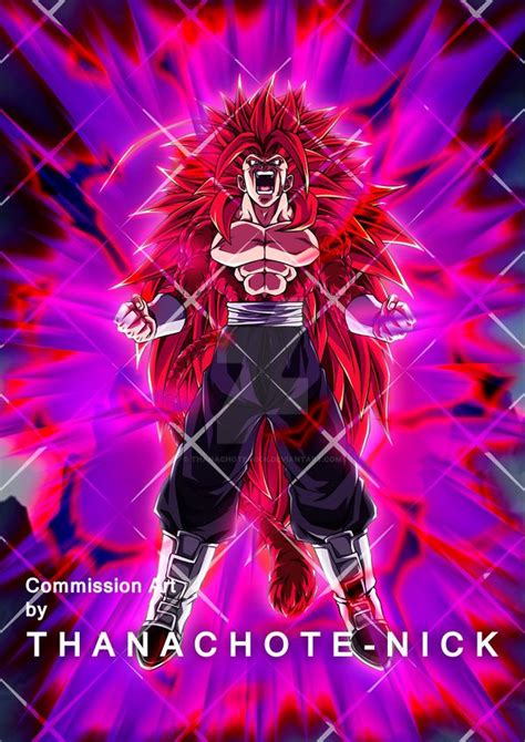 An Anime Character With Red Hair And Black Pants Standing In Front Of A