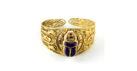 Egyptian Gold Scarab Bracelet