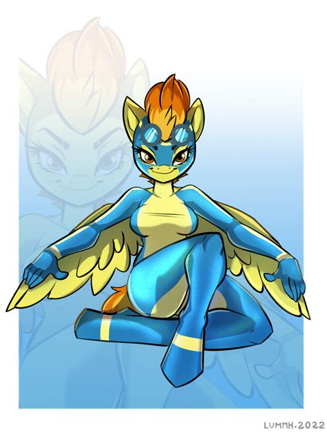 Safe Artist Lummh Spitfire Pegasus Anthro Unguligrade