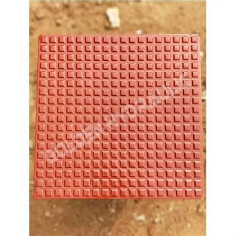 Color Coated Chequered Concrete Interlocking Tiles Thickness 25mm