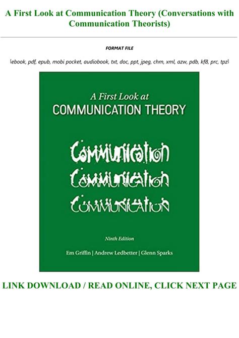 Download [PDF] A First Look at Communication Theory (Conversations with