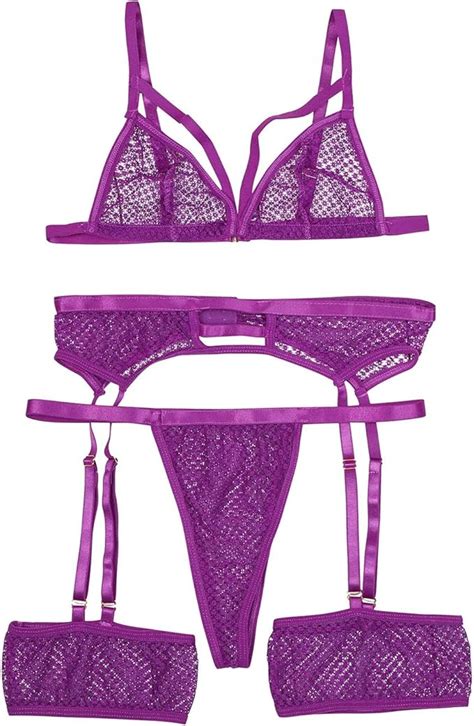 Kglhtyu Spitzen Reizwäsche Set Dessous Set Mit Strumpfhalter Mit