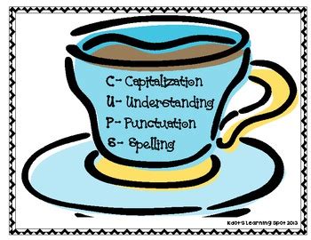 CUPS Writing Poster by Kdot's Learning Spot | Teachers Pay Teachers