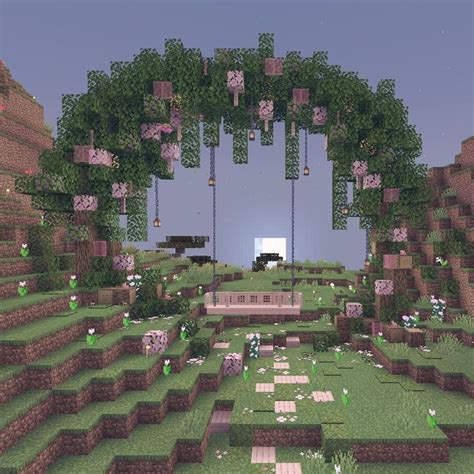 Minecraft Fairy Archway Design With Swing Minecraft Farm Minecraft