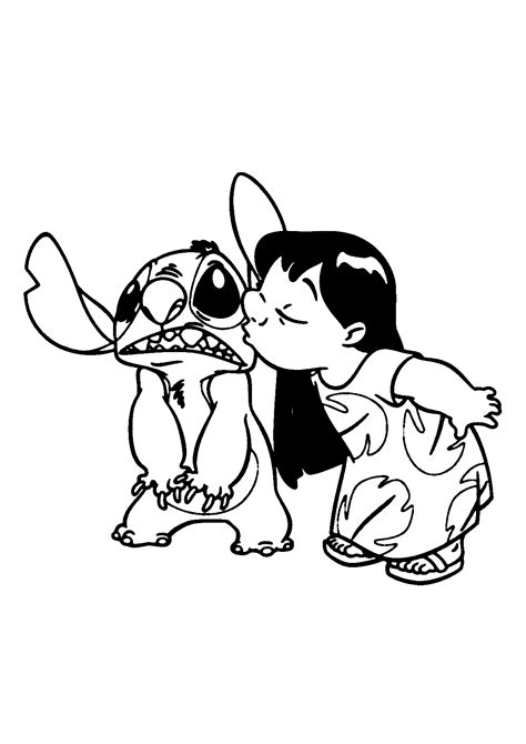 Stitch E Lilo Para Colorir Imprimir Desenhos