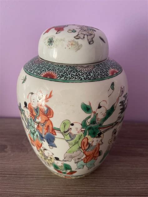 Vase Cover Famille Verte Porcelain Character Scene Catawiki