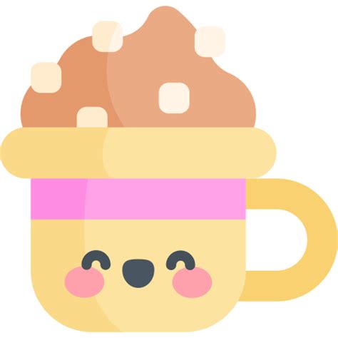 Hot Chocolate Kawaii Flat Icon