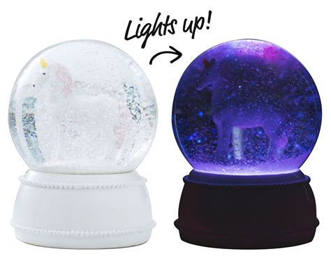 Unicorn Glitter Globe Light Up Au