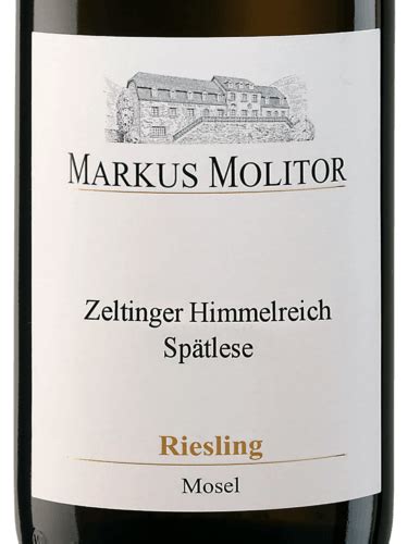 Markus Molitor Zeltinger Himmelreich Riesling Spätlese Vivino US