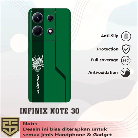 Jual Garskin Handphone Full Body Free Custom Infinix Note Hijau