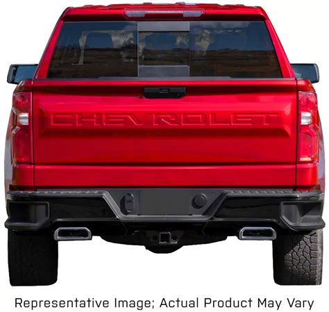 Silverado 1500 Rear Bumper Covers Matte Black 19 24 Silverado 1500 W Factory Dual Exhaust