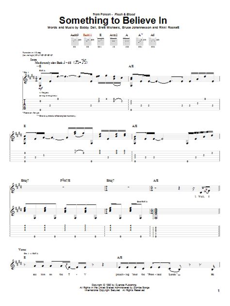 Something To Believe In by Poison - Guitar Tab - Guitar Instructor