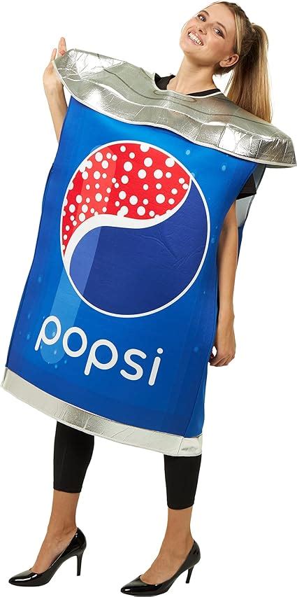 Popsi Cola Can Halloween Costume One Size Unisex Funny Soda Pop Drink