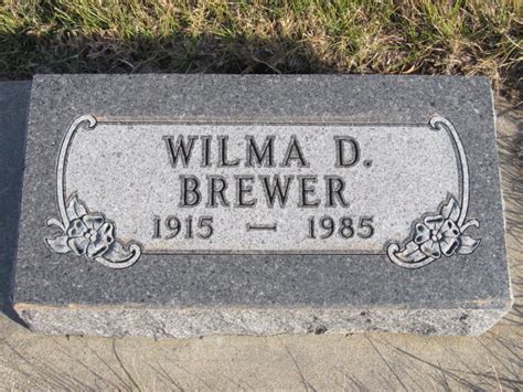 Wilma D Brewer M Morial Find A Grave