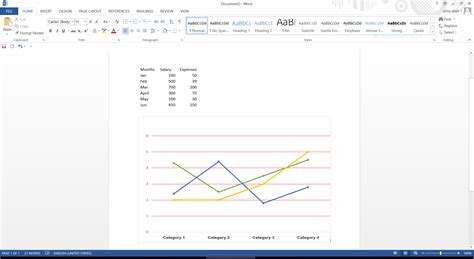 Free Word Graph Chart Template