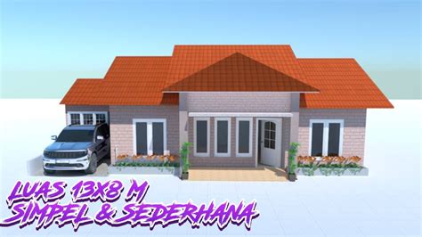 Desain Rumah Minimalis 13x8 Dengan 3 Kamar Tidur Home And Design 3d Youtube